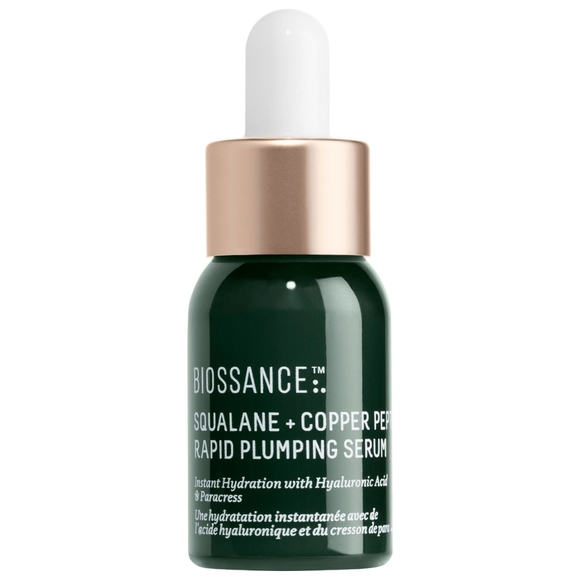 SALE! Biossance Squalane Hyaluronic Acid Copper Peptide Rapid Plumping Serum NIB - Picture 1 of 2